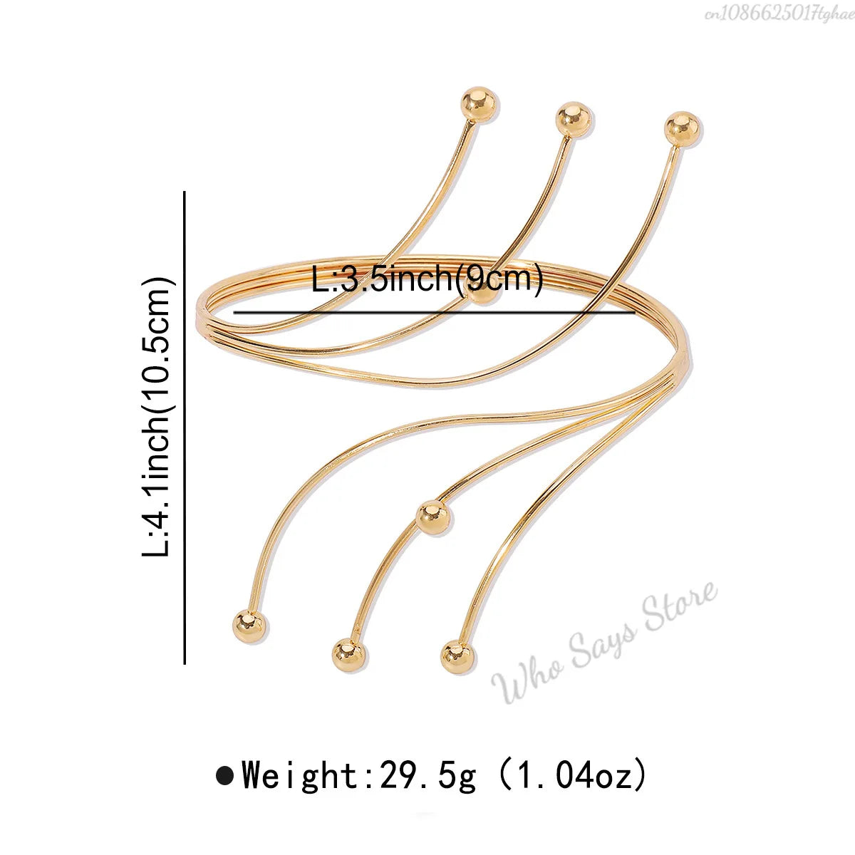 Lacteo Trendy Geometric Twisted Cuff Bracelet On The Upper Arm for Women Water Drop Shape Bangles Adjustable Jewelry Party Girls