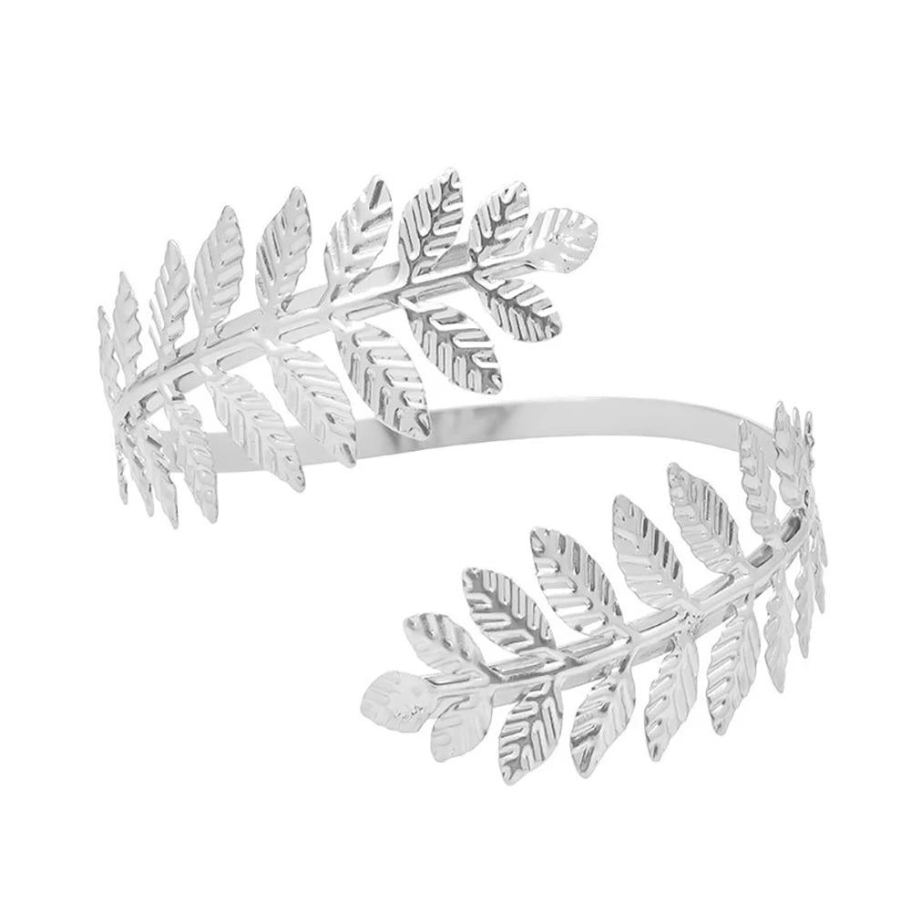 Gold Metal Leaf Armband for Women Greco-Roman Style Armband for Women Gold Color Armband Jewelry Gift