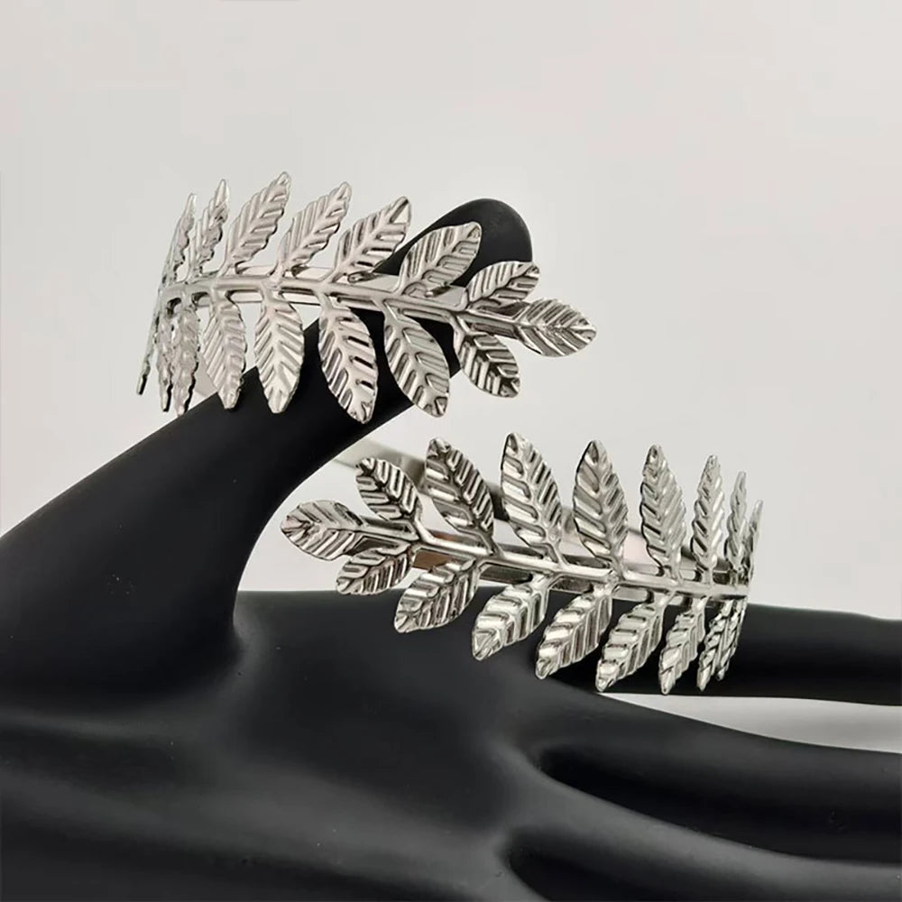 Gold Metal Leaf Armband for Women Greco-Roman Style Armband for Women Gold Color Armband Jewelry Gift