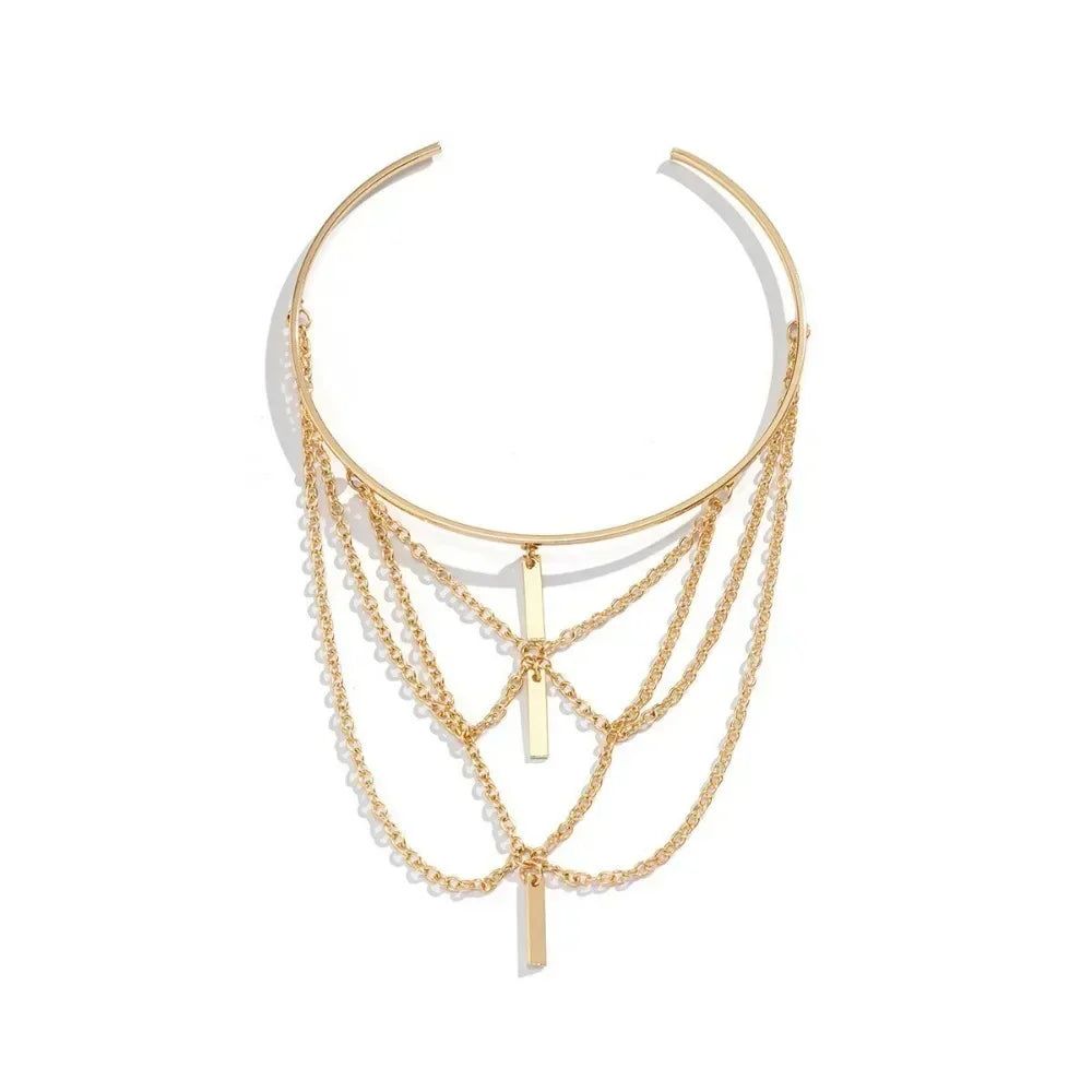Women's Gold Open Upper Armband Rectangle Jewelry Tassel Armband Summer Party Fashion Accessories New