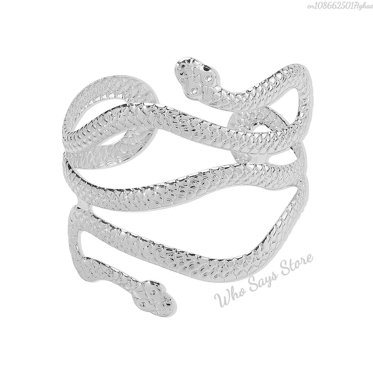 Lacteo Trendy Geometric Twisted Cuff Bracelet On The Upper Arm for Women Water Drop Shape Bangles Adjustable Jewelry Party Girls