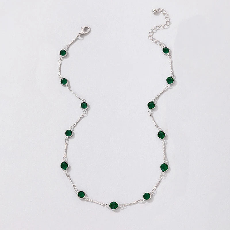 Elegant Simple Candy Color Necklace for Women Matching Necklace Jewelry Choker Necklace Chain Gift Accessories