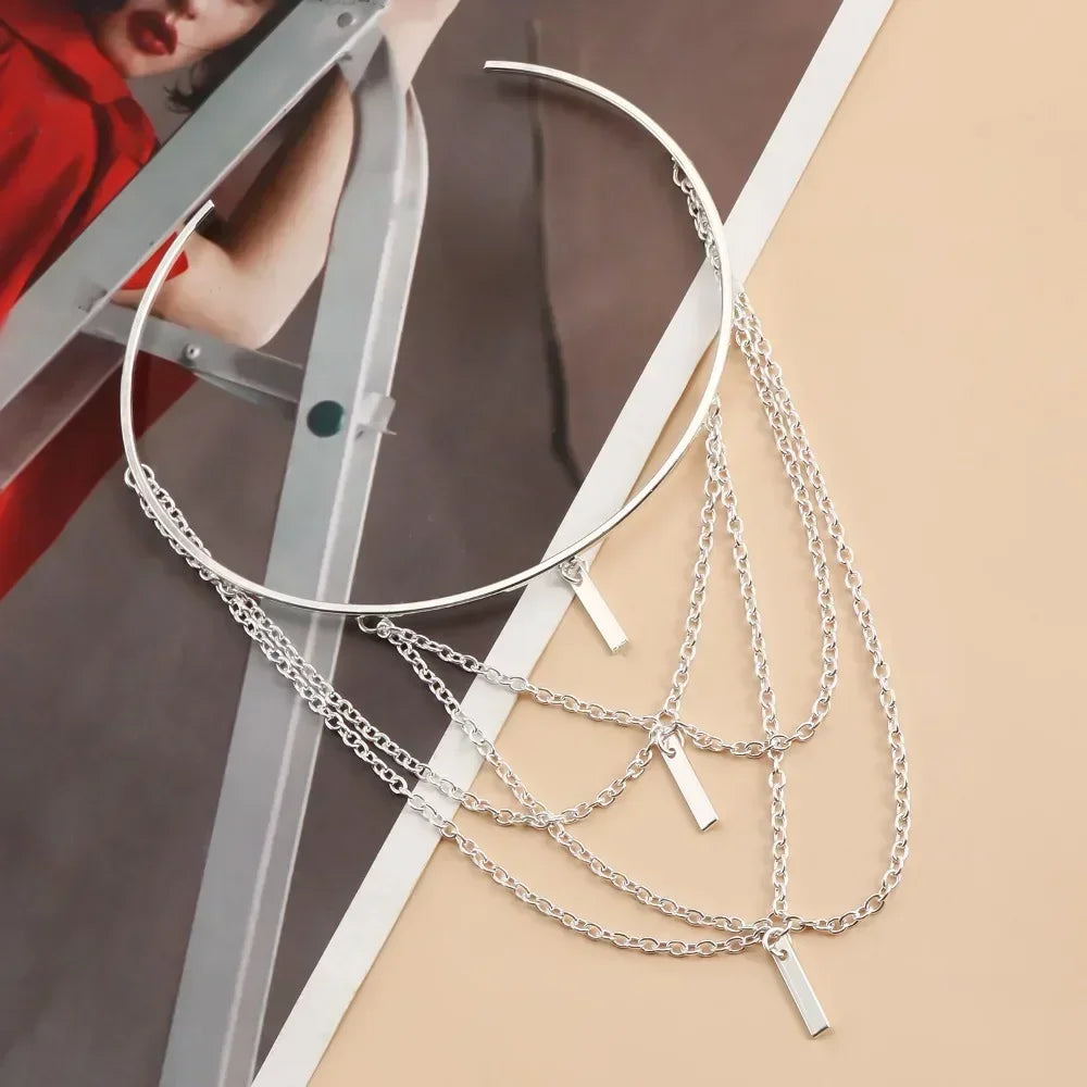 Women's Gold Open Upper Armband Rectangle Jewelry Tassel Armband Summer Party Fashion Accessories New
