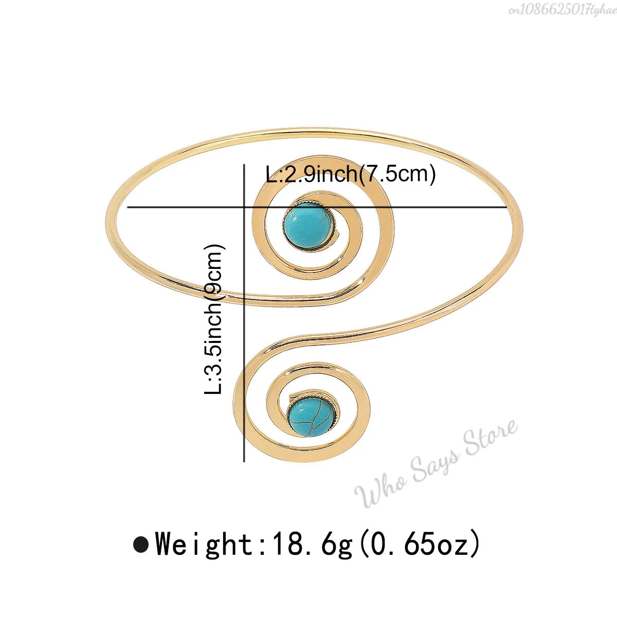Lacteo Trendy Geometric Twisted Cuff Bracelet On The Upper Arm for Women Water Drop Shape Bangles Adjustable Jewelry Party Girls
