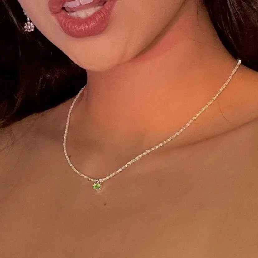 Women's Shiny Silver Necklace, Fashion Clavicle Chain, Girls Necklace, Wedding Party Jewelry Accessories